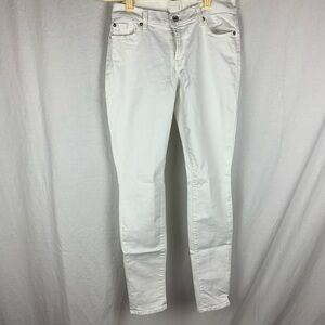 7 for all mankind white skinny jeans